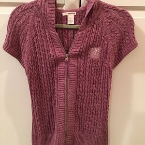 DKNY short sleeve zip up